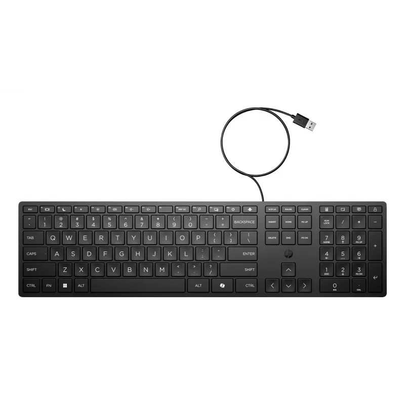 HP Wired Desktop 320K Tastatur Full-size USB Schwarz 1,8m Kabel