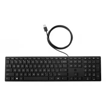 Kabelgebundene Full-Size-USB-Tastatur HP Wired Desktop 320K — Schwarz, 1,8 m Kabel