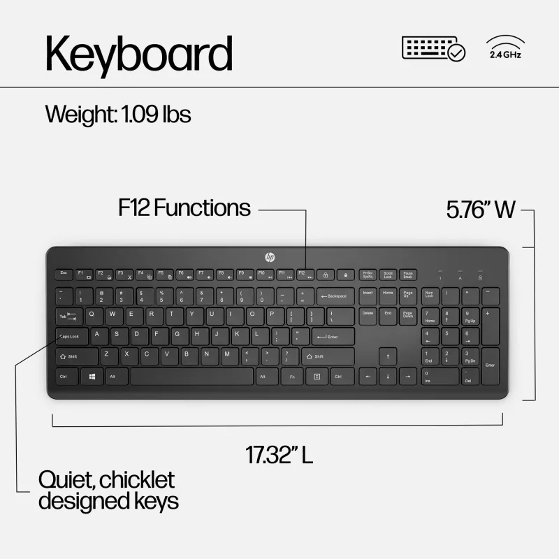 HP 230 Wireless-Maus-und-Tastatur-Kombination