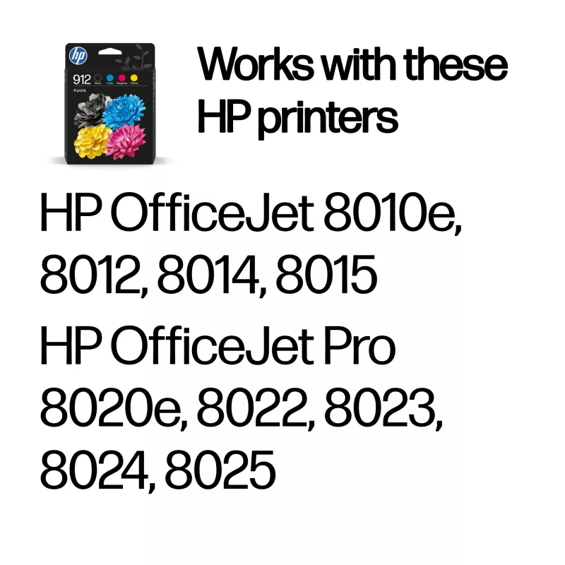 HP 912 4er-Pack Schwarz/Cyan/Magenta/Gelb Original Tintenpatronen