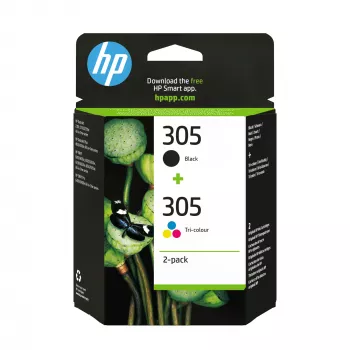 Tintenpatrone HP 305 2er-Pack Standard-Reichweite Schwarz Dreifarbig
