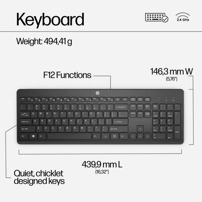 HP 230 Wireless-Maus-und-Tastatur-Kombination