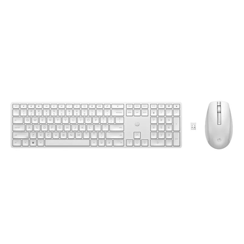 HP 650 Wireless Tastatur-Maus-Set Full-Size Membran Weiß