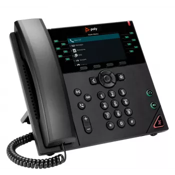 HP Poly VVX 450 12-Leitungs-IP-Telefon und PoE-fähig, IP-Telefon, Schwarz, Kabelgebundener Hörer, 12 Leitungen, LCD, 10,9 cm (4,3 Zoll)