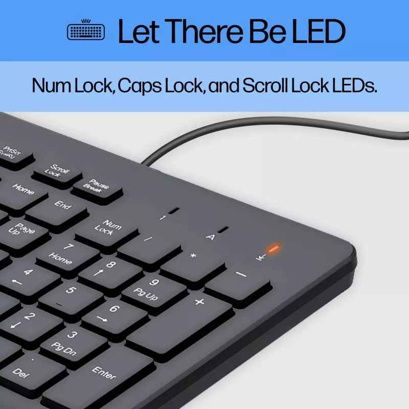 HP 150 Kabelgebundene Tastatur Full-Size USB Schwarz 1m Kabel