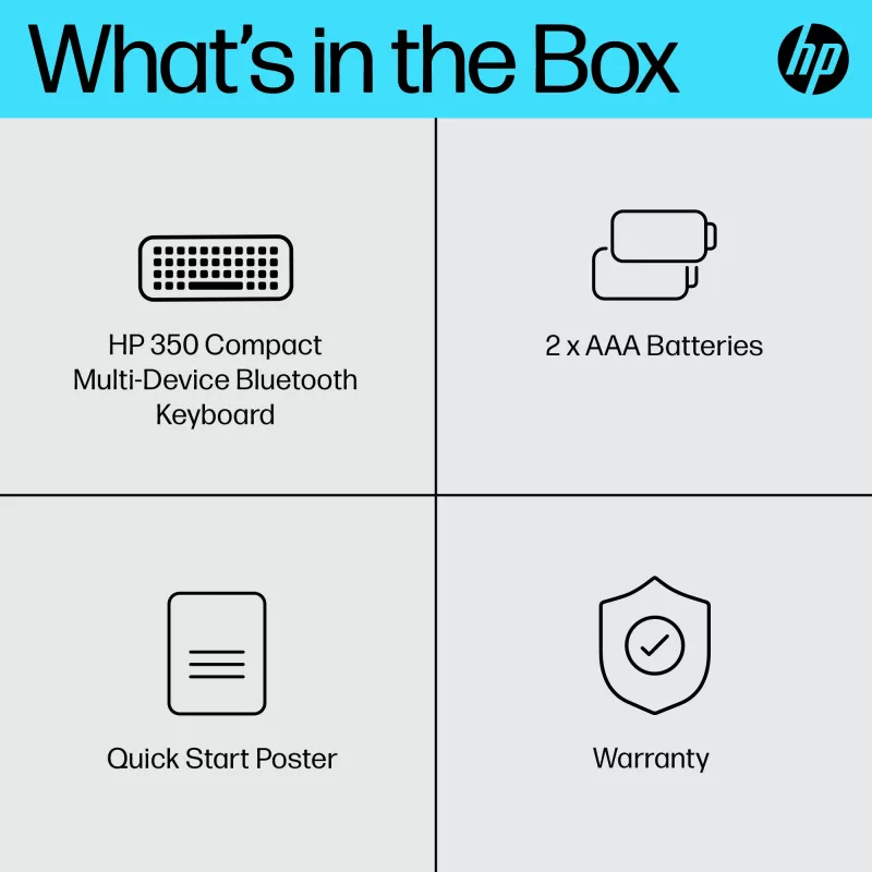HP 350 Compact Multi-Device Bluetooth Tastatur