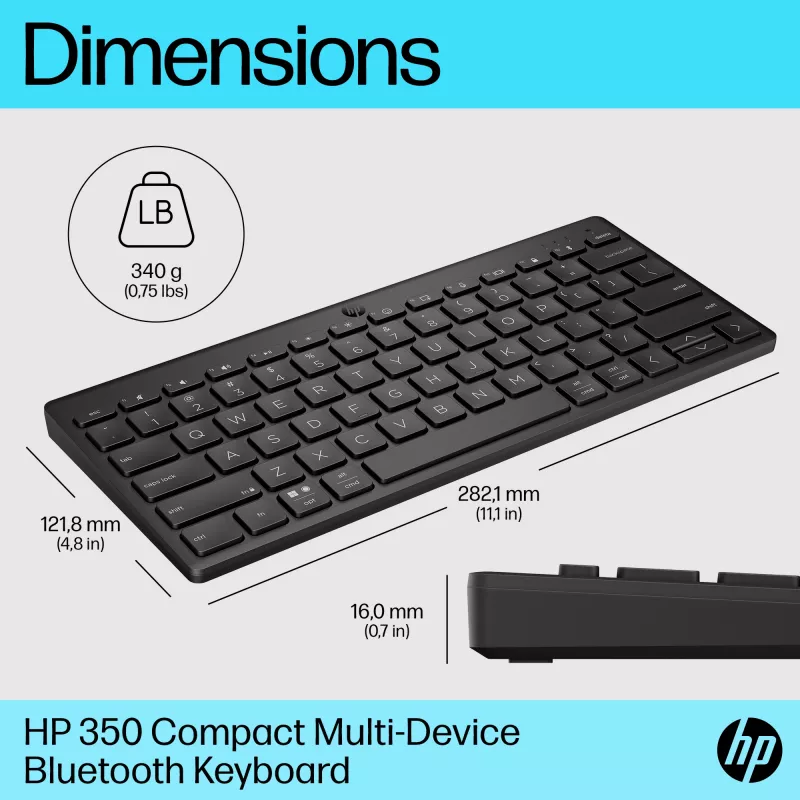 HP 350 Compact Multi-Device Bluetooth Tastatur