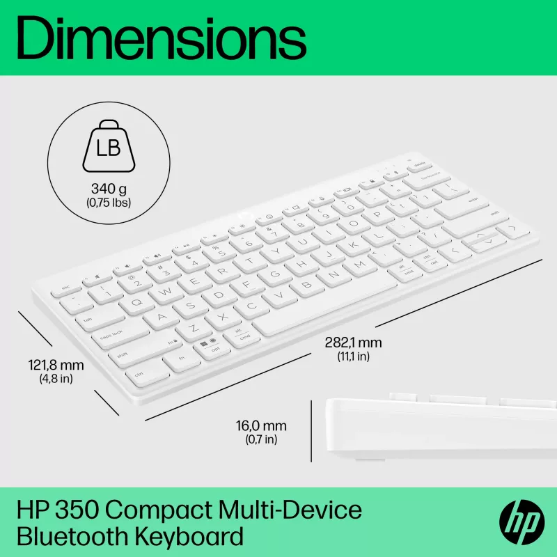 HP 350 Compact Multi-Device Bluetooth-Tastatur