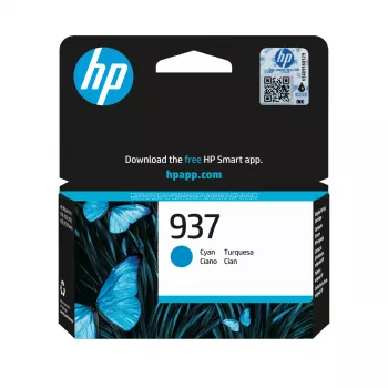 Tintenpatrone HP 937 Cyan — Original HP 4S6W2NE#SE1, Reichweite bis zu 800 Seiten
