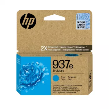 HP 937e EvoMore Cyan Original Tintenpatrone, Cyan, 1 Stück, 1650 Seiten