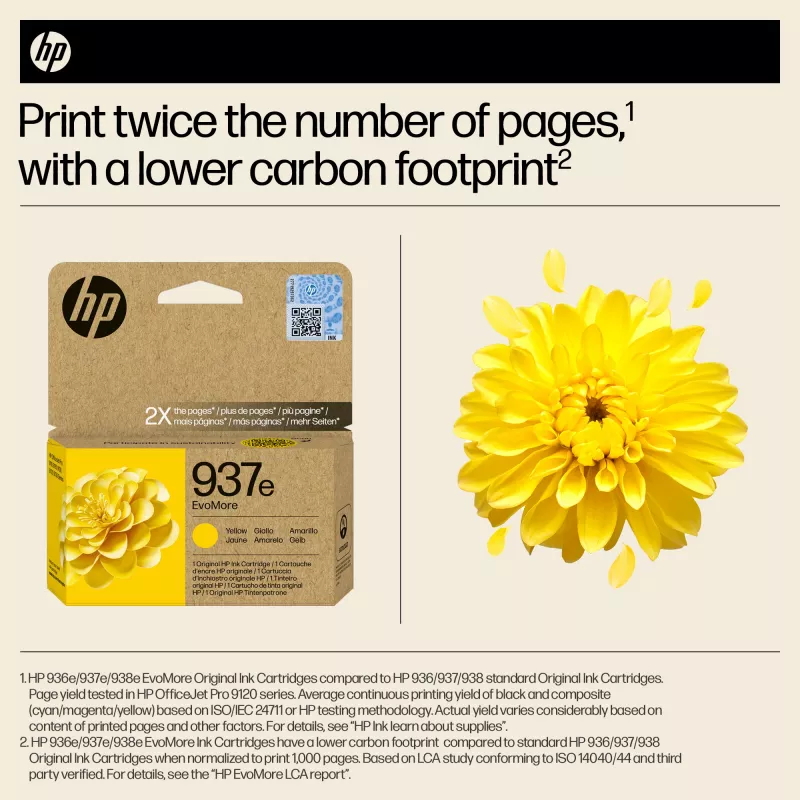 HP 937e EvoMore Gelb Original Druckerpatrone
