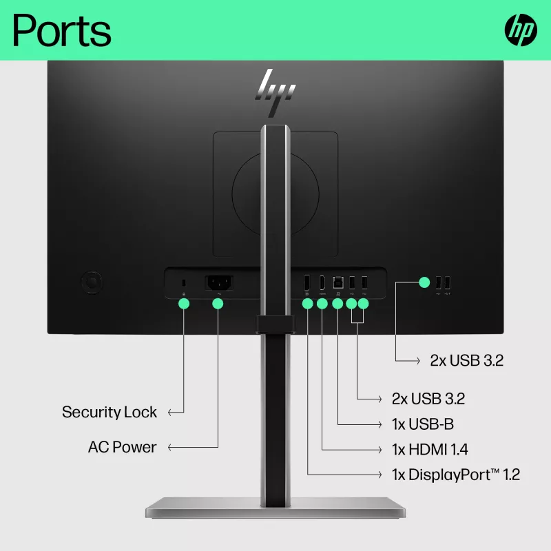 HP E-Series E22 G5 FHD Monitor, 54,6 cm (21,5 Zoll), Full HD, LCD, 5 ms