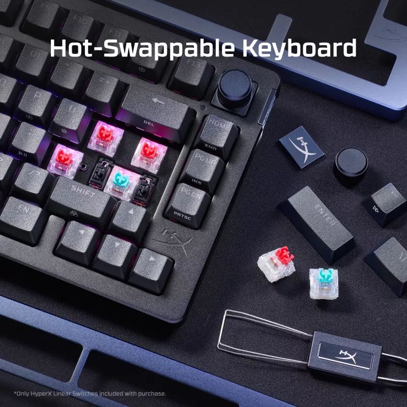 Gaming-Tastatur Kingston HP HyperX Alloy Rise Modell 7G7A3AA#ABD — kompakte kabelgebundene mechanische Tastatur EAN 0