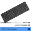 HP 220 Wireless Tastatur – Full-Size (100 %), RF Wireless, Membran, Schwarz