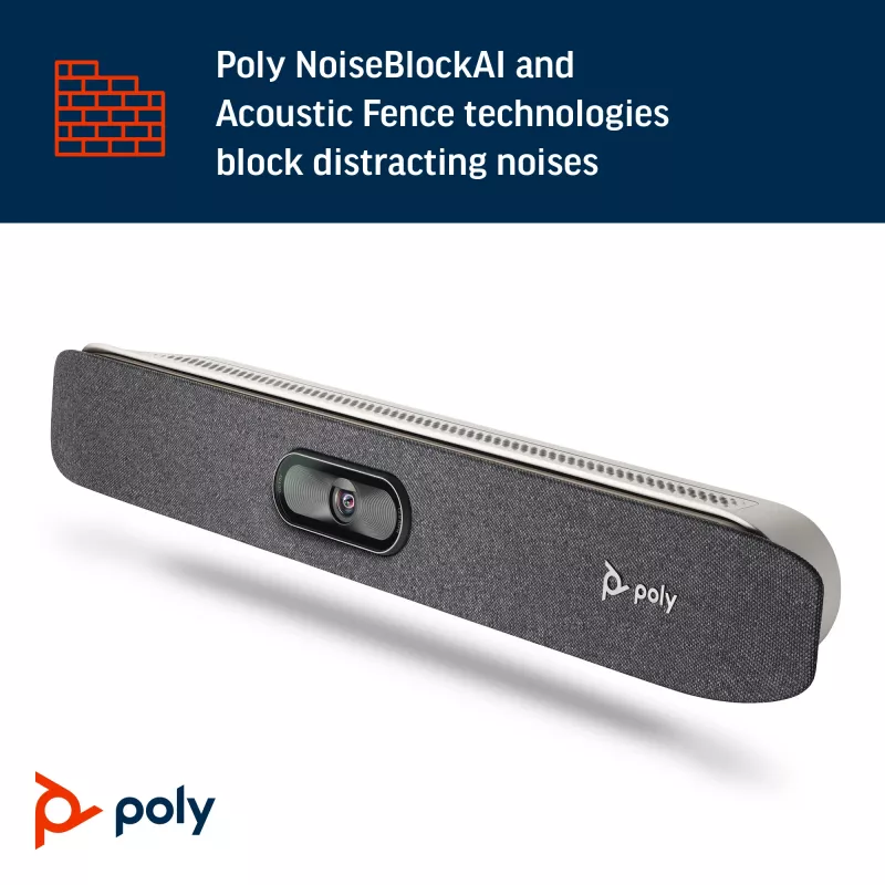POLY Studio X30 All-In-One-Videobar 4K Ultra HD 60 fps 5-fach-Zoom