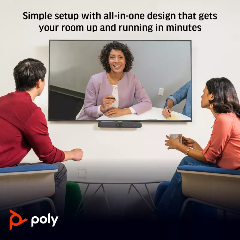POLY Studio X30 All-In-One-Videobar 4K Ultra HD 60 fps 5-fach-Zoom
