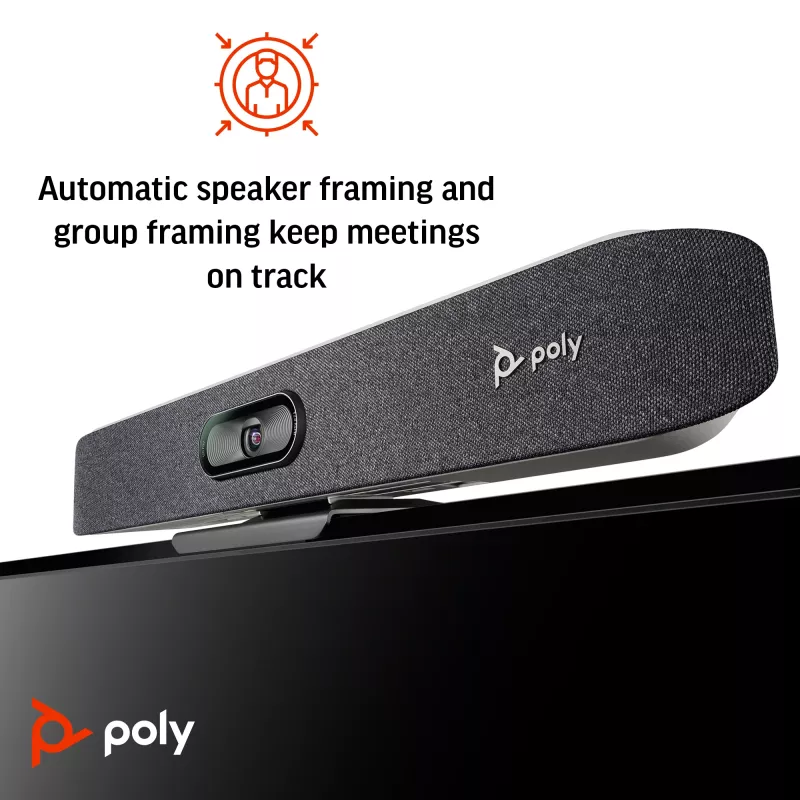 POLY Studio X30 All-In-One-Videobar 4K Ultra HD 60 fps 5-fach-Zoom