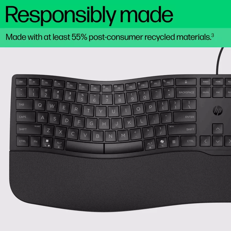 HP 480 Comfort Kabelgebundene Tastatur Full-Size USB Schwarz 1,5 m