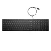 HP Wired Desktop 320K Tastatur Full-Size USB Membrane Schwarz
