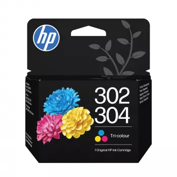 HP 302/304 Original Tintenpatrone, dreifarbig, Cyan, Magenta, Gelb, 1 Stk., 100 Seiten
