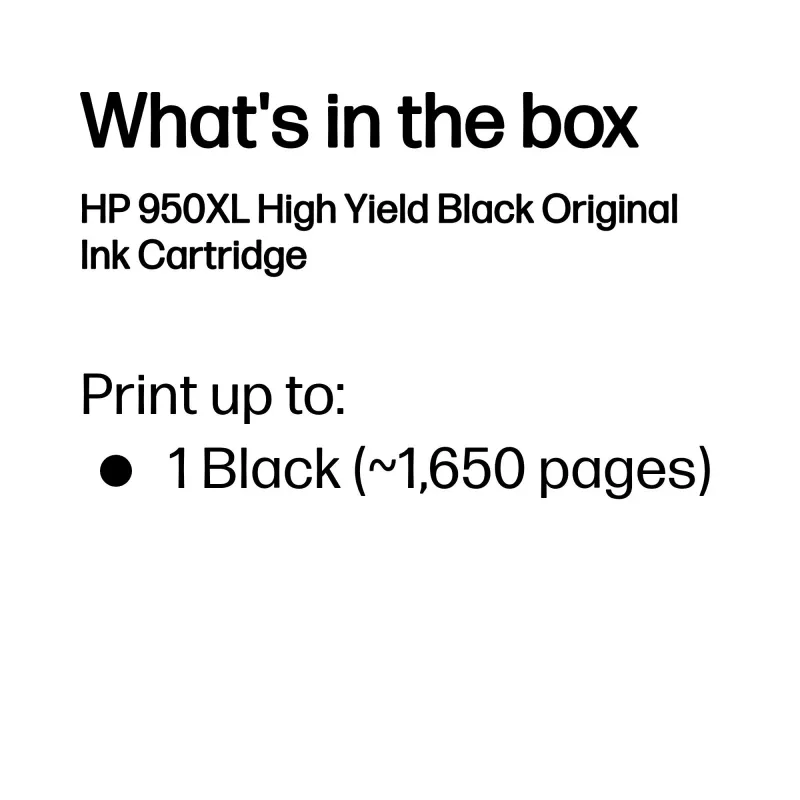 HP 950XL High Yield Schwarz Original Tintenpatrone