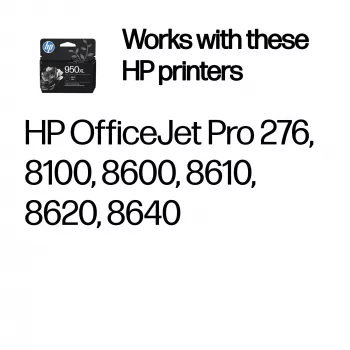 Tintenpatrone HP 950XL High Yield Schwarz Original (CN045AE#LS3) für Tintenstrahldrucker