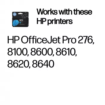 HP 951 Cyan Original Druckerpatrone, Cyan, 1 Stk., 535 Seiten