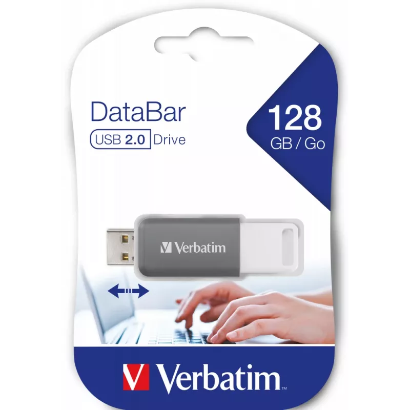 Verbatim V DataBar USB-Stick 128 GB USB Typ-A 2.0 Grau