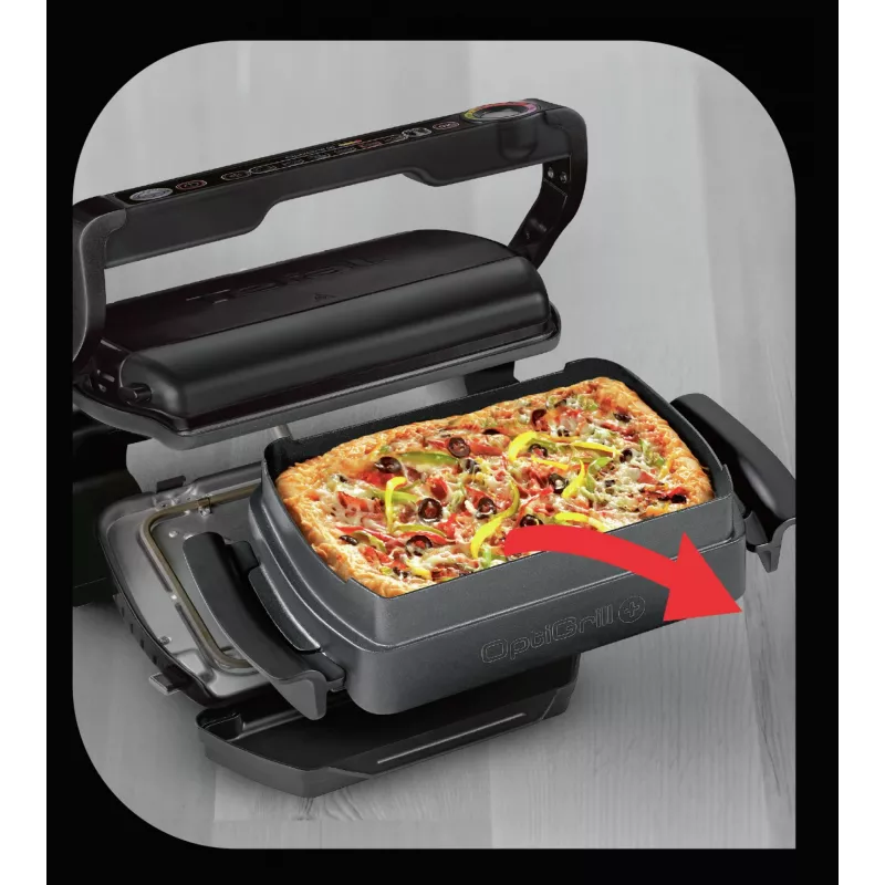 Kontaktgrill Tefal GC7148 — 2000 W, Edelstahlgehäuse, rechteckig, einstellbarer Thermostat, Grillfläche, 365×365×175 mm