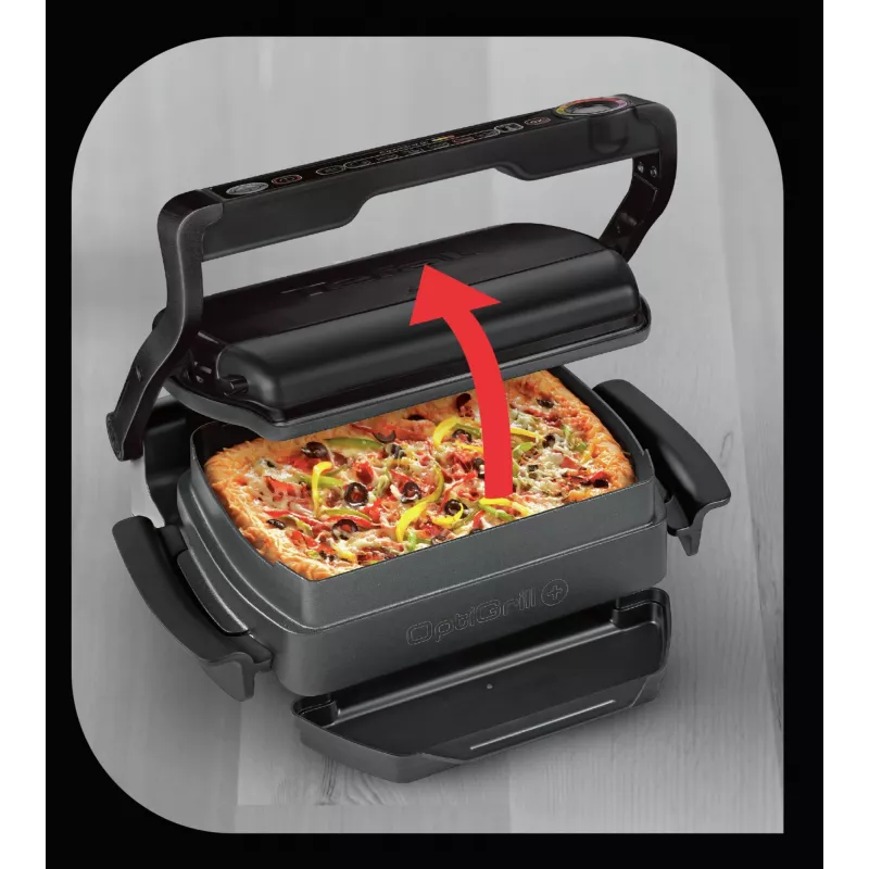 Kontaktgrill Tefal GC7148 — 2000 W, Edelstahlgehäuse, rechteckig, einstellbarer Thermostat, Grillfläche, 365×365×175 mm