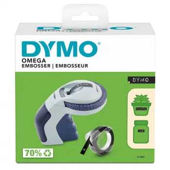 Embosser Dymo Omega 12 mm – Handetikettiergerät, PVC-Etiketten, Thermodirekt, 3,7 mm Druckhöhe