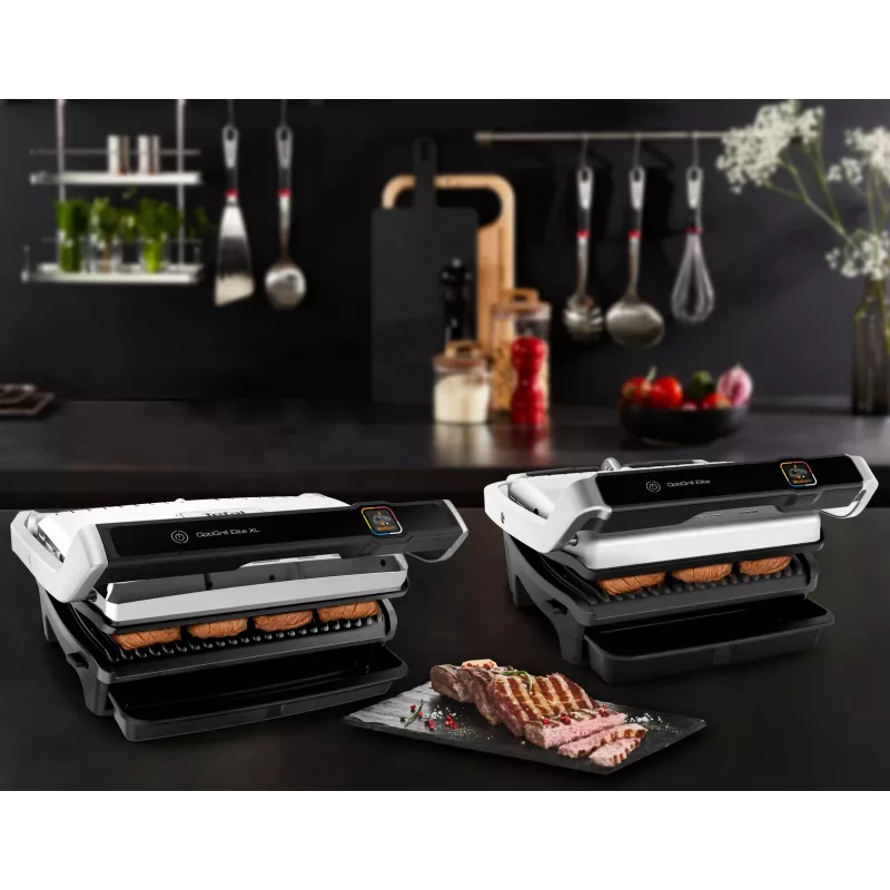 Kontaktgrill Tefal OptiGrill Elite XL GC760D — Edelstahl, 800 cm² Grillfläche, 2200 W