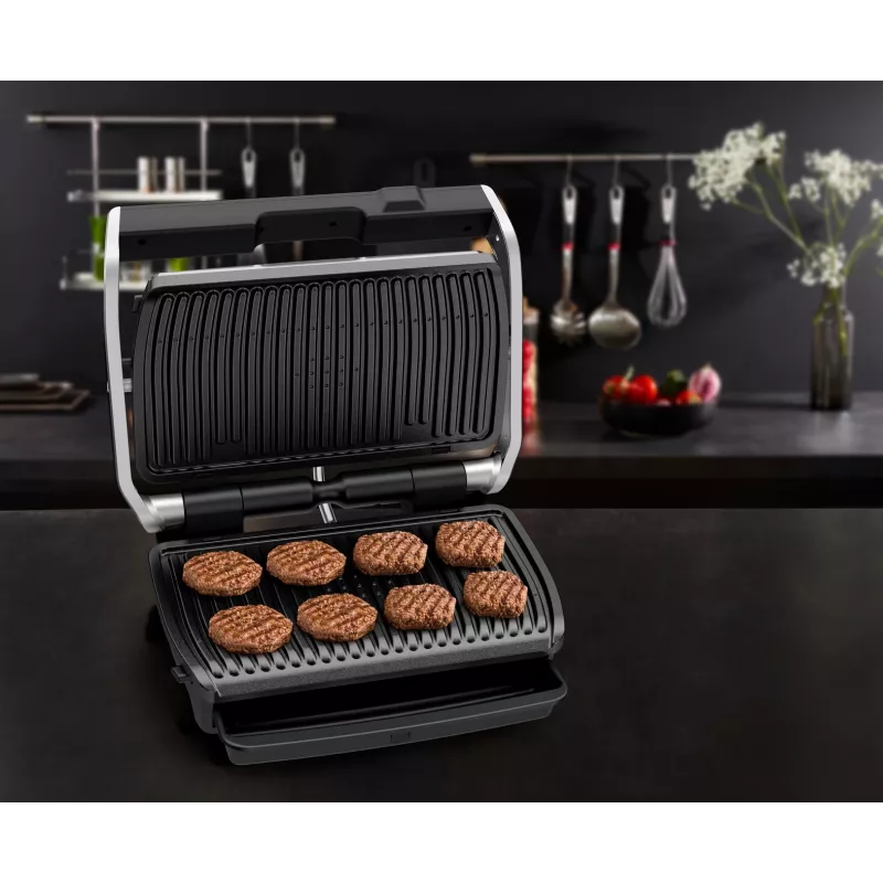 Kontaktgrill Tefal OptiGrill Elite XL GC760D — Edelstahl, 800 cm² Grillfläche, 2200 W