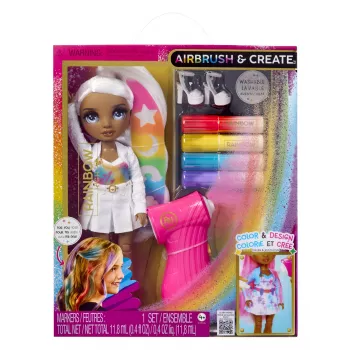 Rainbow High Air Brush & Create Fashion Dolls - Graue Augen, Modepuppe, Weiblich, 4 Jahr(e), Junge/Mädchen, Mehrfarbig