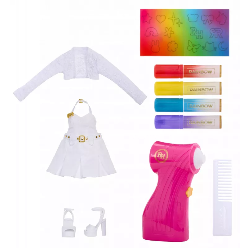 Rainbow High Air Brush & Create Fashion Dolls - Graue Augen, Modepuppe, Weiblich, 4 Jahr(e), Junge/Mädchen, Mehrfarbig