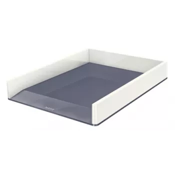 Leitz Briefablage WOW Dual Colour, Kunststoff, Metallic, Weiß, A4, 267 mm, 336 mm, 49 mm