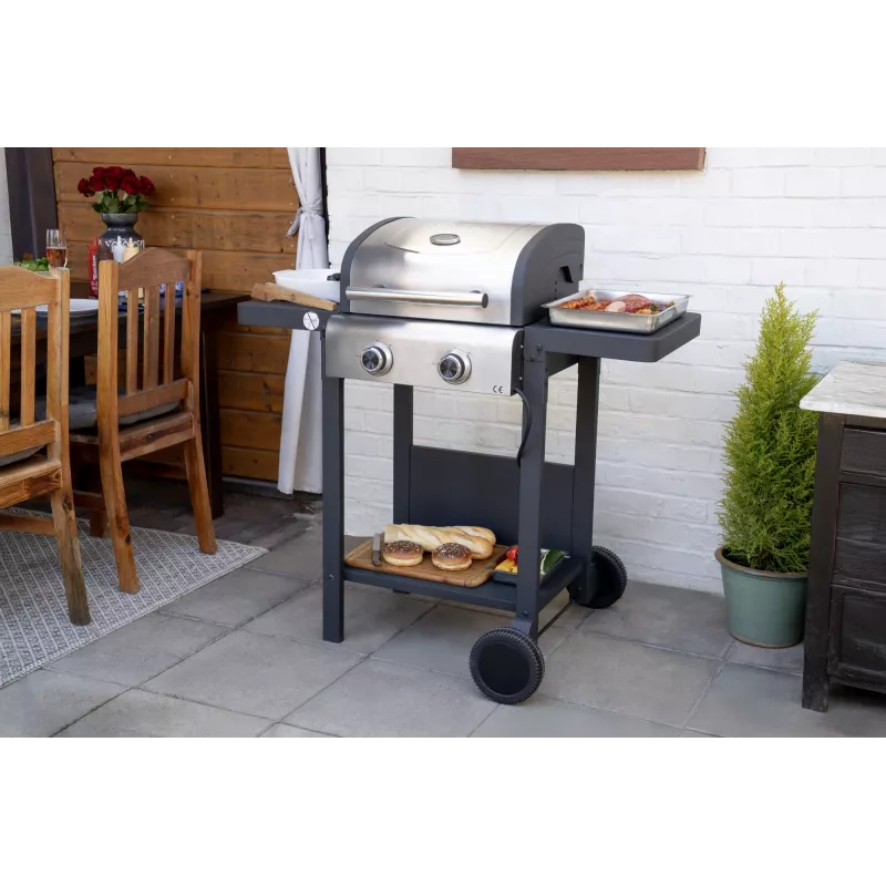 Unold 58595 Barbecue Grill-Wagen BUDDY Cart Elektrisch Schwarz, Edelstahl 2600 W