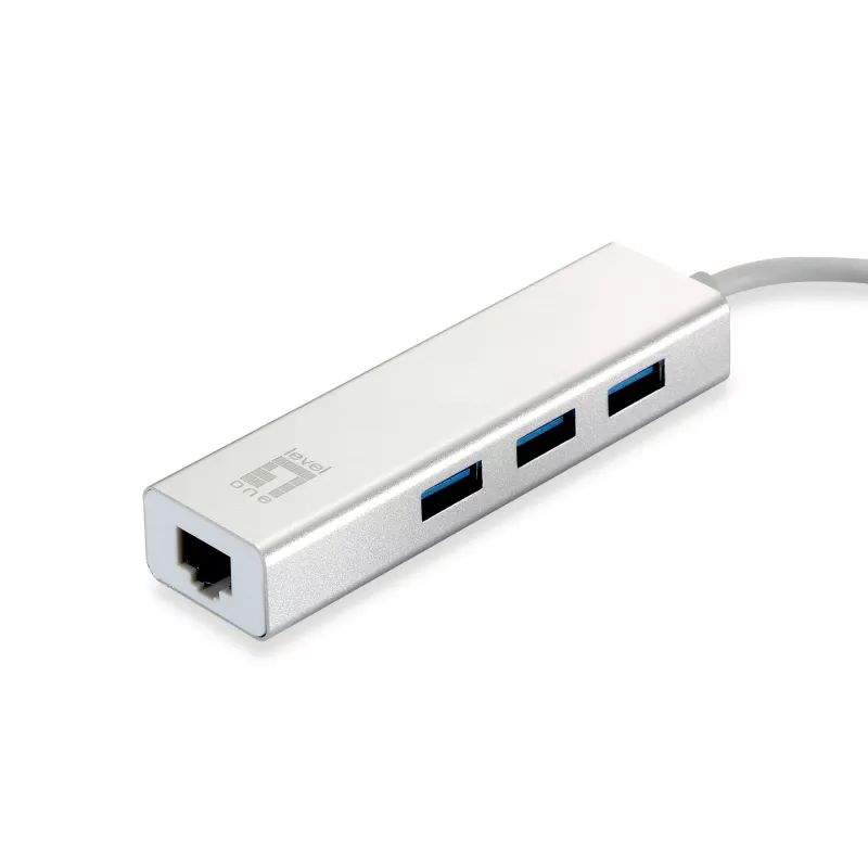 LevelOne Gigabit USB-Netzwerkadapter, USB-Hub