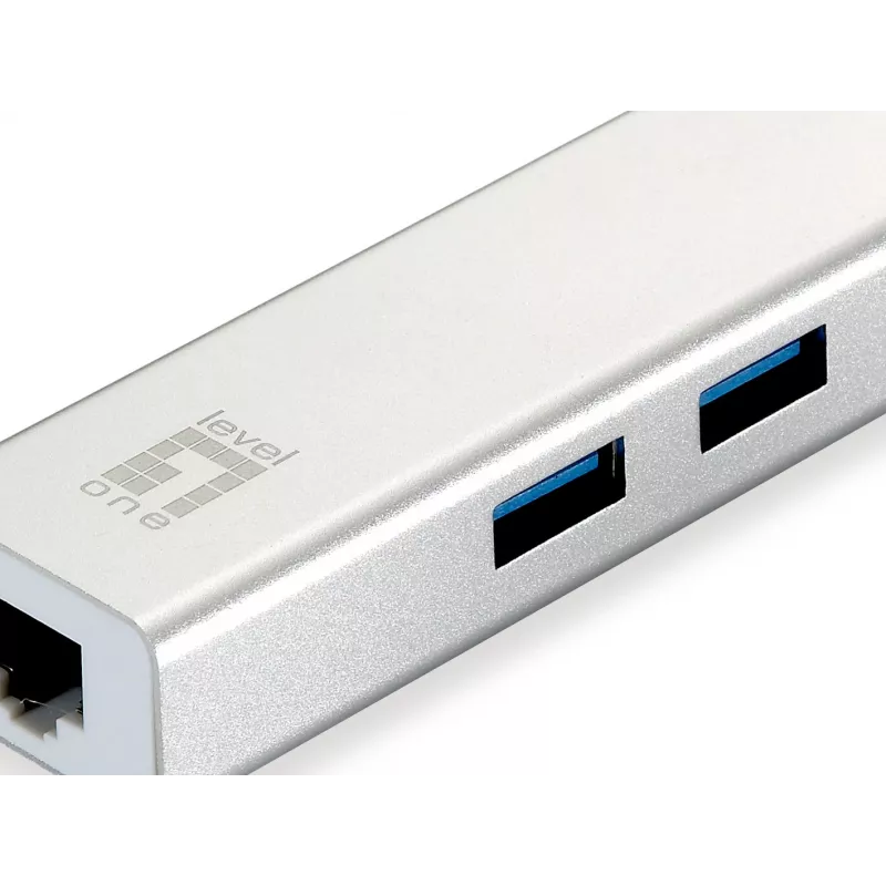 LevelOne Gigabit USB-Netzwerkadapter, USB-Hub