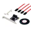 Conceptronic EMRICK 4-Port SATA PCIe Adapter mit SATA-Kabeln