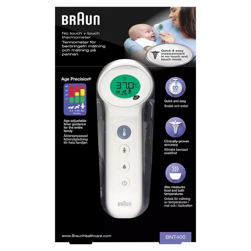 Braun BNT400 Fernmessung Weiß Stirn