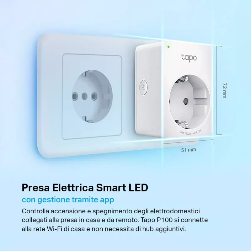TP-LINK Tapo P100 smarter Stecker Weiß 2300 W