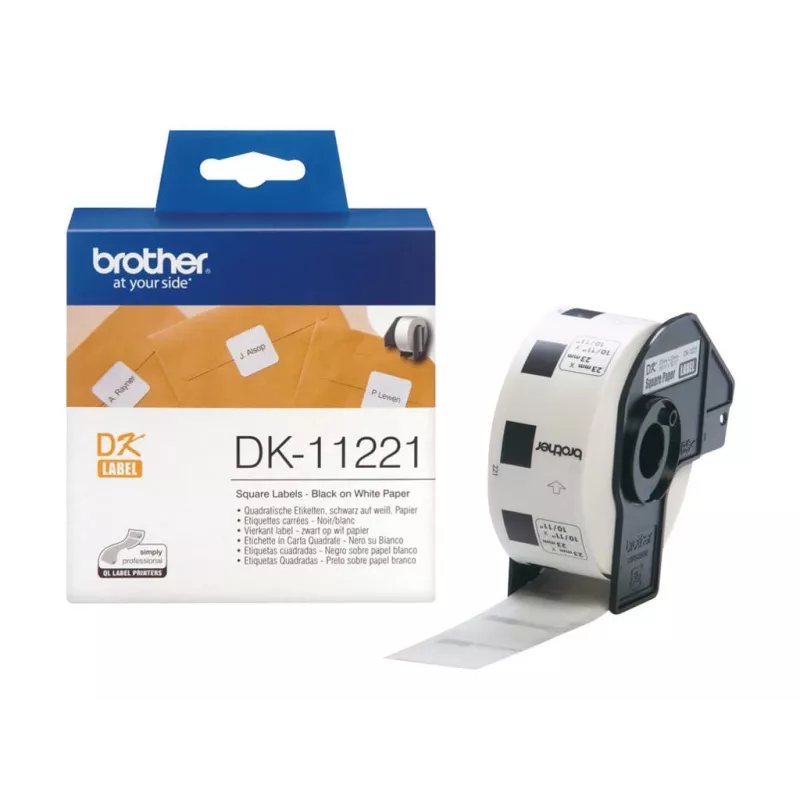 Quadratisches Papieretikett Brother DK11221