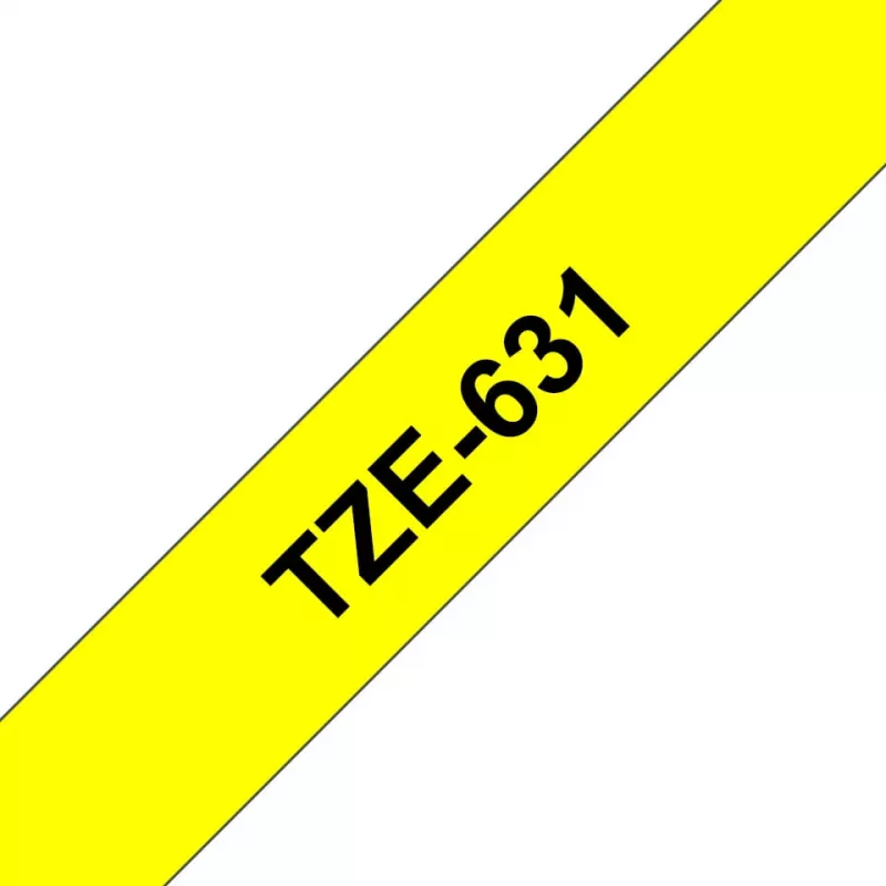 Labelband Brother TZe-631 (TZe) 12 mm x 8 m, schwarz auf gelb