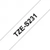 Klebeband Brother TZeS231 Schwarz auf Weiß 1,2 cm 8 m