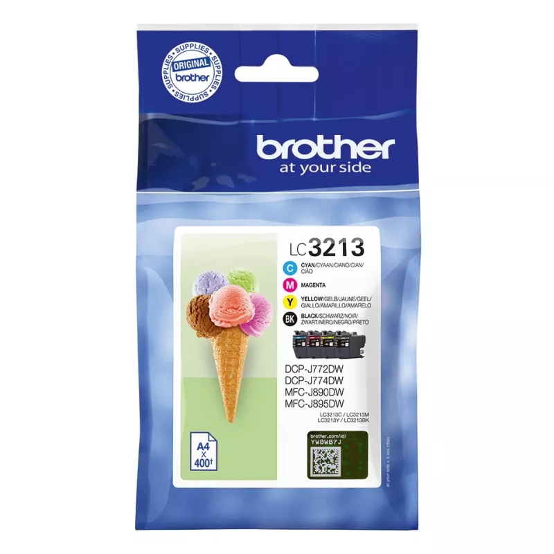Patronenset Brother LC3213VALDR Schwarz Cyan Magenta Gelb