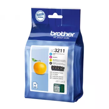 Cartridge Brother LC3211VALDR Schwarz Cyan Magenta Gelb