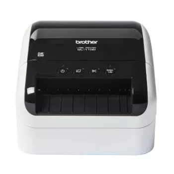 Brother QL-1110NWB, DK, Direktthermo, 300 x 300 DPI, 110 mm/s, Kabelgebunden & Drahtlos, Schwarz, Weiß