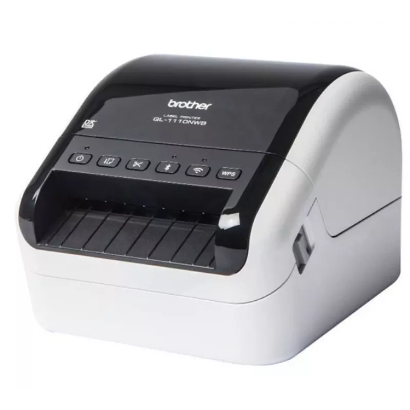Brother QL-1110NWB, DK, Direktthermo, 300 x 300 DPI, 110 mm/s, Kabelgebunden & Drahtlos, Schwarz, Weiß