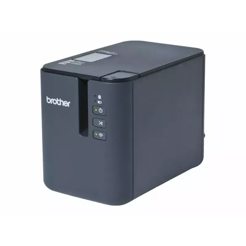 Thermo-Etikettendrucker Brother PT‑P900Wc Wi‑Fi — hochauflösender industrieller Etikettendruck, unterstützt gestanzte und Endlosbänder